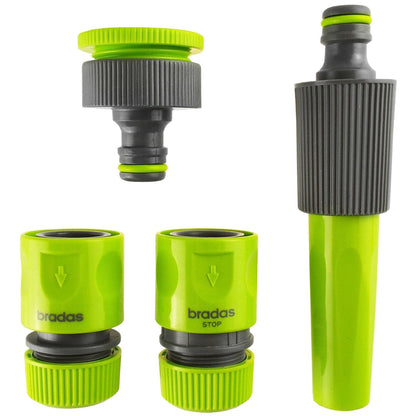 Hose Connectors Set With Nozzle Lime - Best4Trade-Retail Garden watering