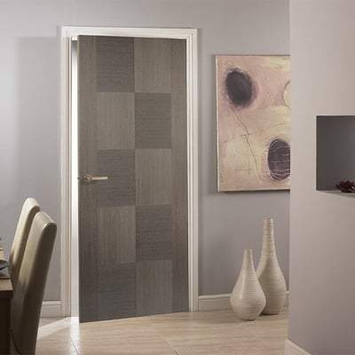 Apollo Chocolate Grey Pre-Finished Interior Fire Door FD30 - 1981mm x 762mm - LPD Doors