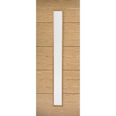 Oak Lille 1 Light Glazed Panel Pre-Finished Internal Door - 1981mm x 762mm - LPD Doors