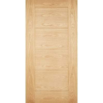 Modica Oak Unfinished 4 Panel External Door - 1981mm x 762mm - LPD Doors