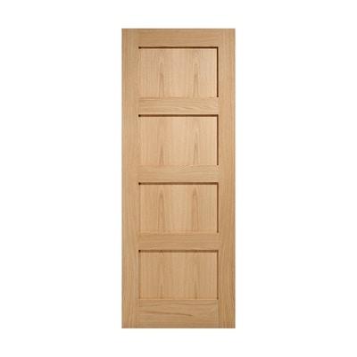 Oak Shaker 4 Panel Pre-Finished Internal Fire Door FD30 - 1981mm x 838mm - LPD Doors
