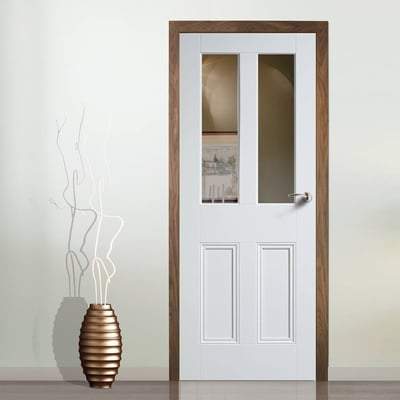 Malton White Primed 2 Unglazed Panels Interior Door - 1981mm x 838mm - LPD Doors