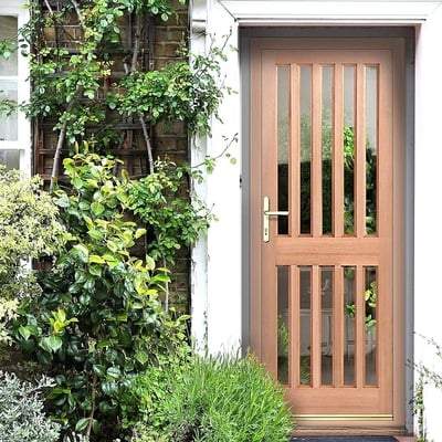 Windsor Hardwood M&T 10 Unglazed Light Panels External Door - 2032mm x 813mm - LPD Doors