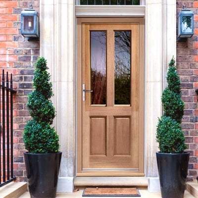 Malton Hardwood M&T 2 Unglazed Light Panels External Door - 1981mm x 838mm - LPD Doors