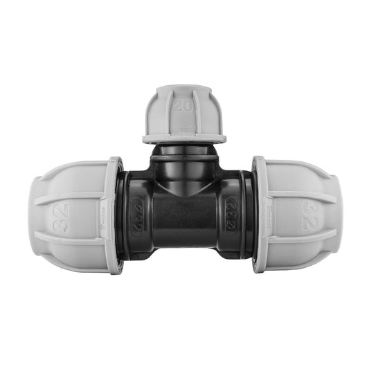 MDPE Tee Reducing 32mm - 20mm - 32mm - Best4Trade-Retail Tech Hose & Fittings