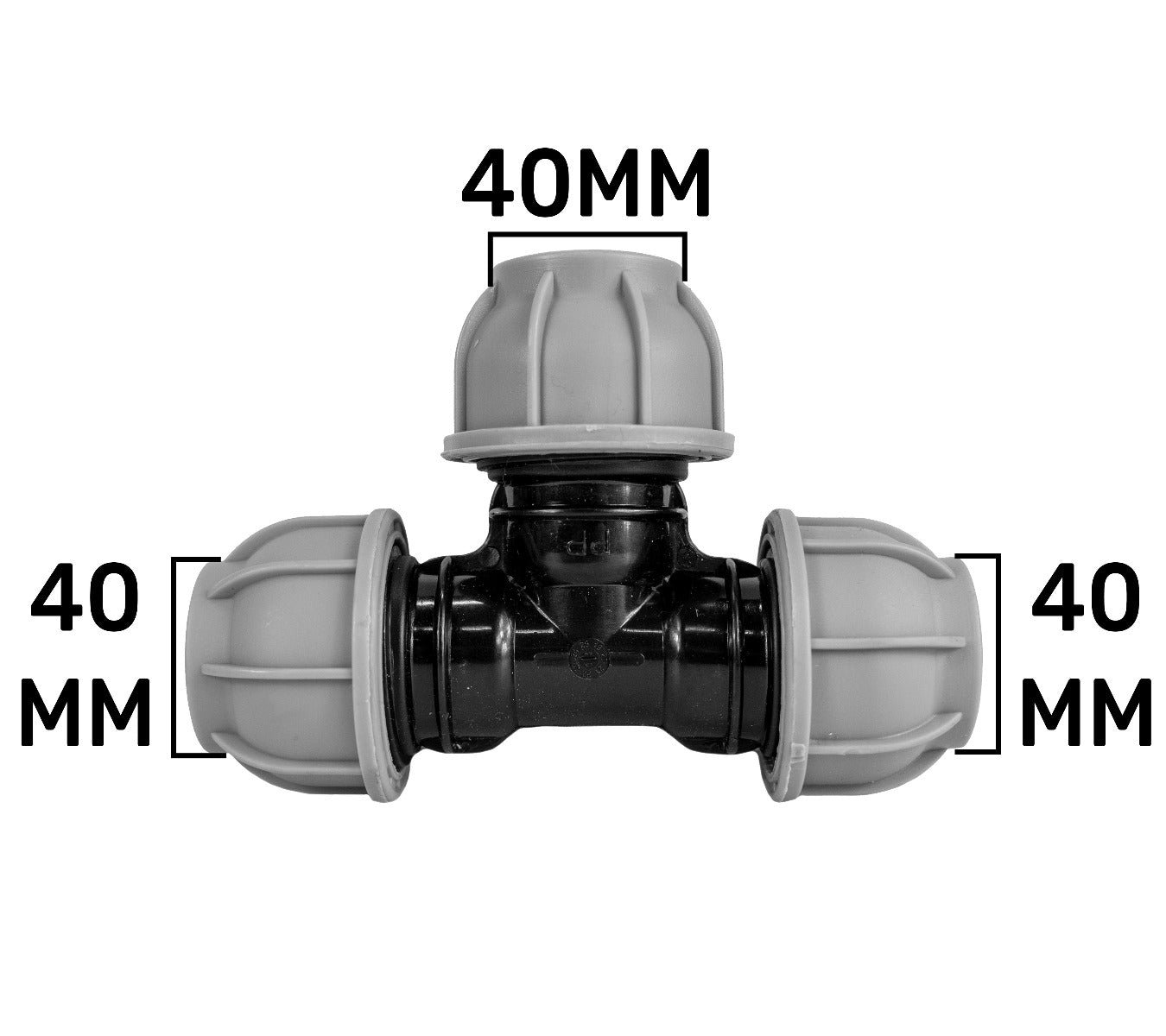 MDPE Tee 40mm - Best4Trade-Retail Tech Hose & Fittings