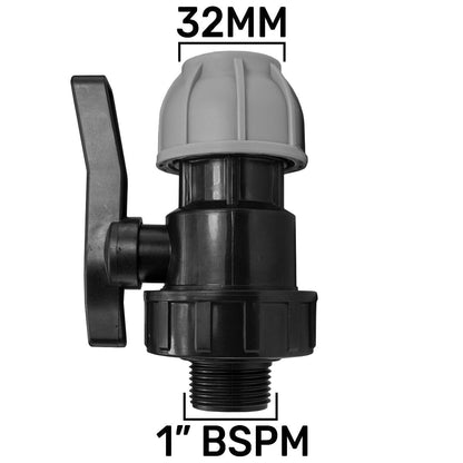 IBC Extender with 2” S60X6 Cap and 32mm MDPE Valve - Best4Trade-Retail Garden watering