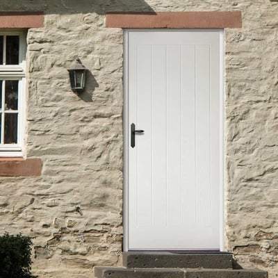 Mexicano White GRP Pre-Finished 5 Panel External Door - 2032mm x 813mm - LPD Doors