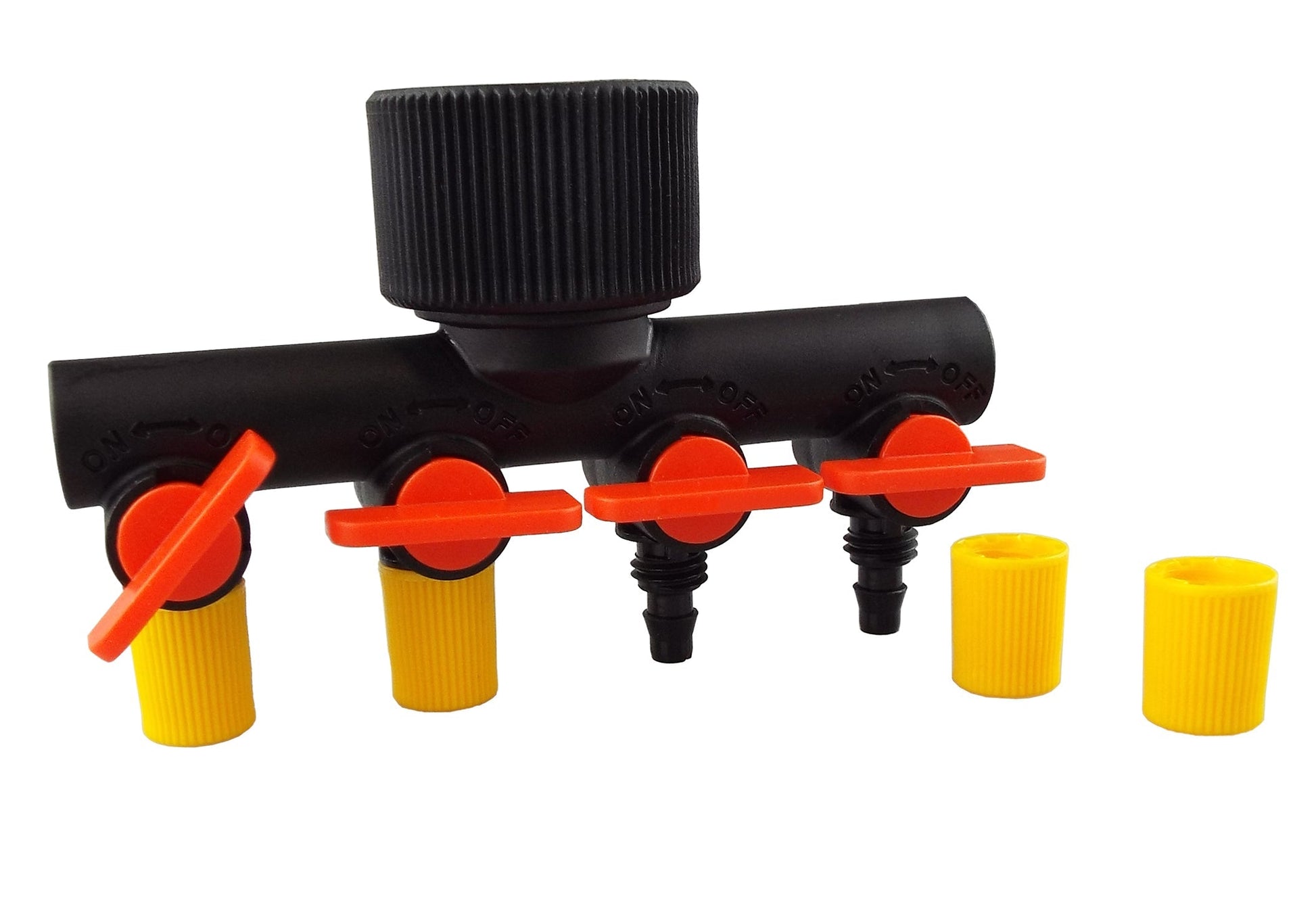 4-Way Manifold with Valves for Micro Irrigation Tube - Best4Trade-Retail Garden watering