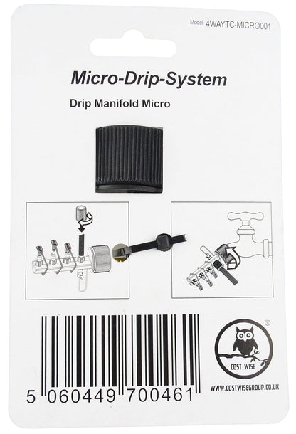 4-Way Manifold with Valves for Micro Irrigation Tube - Best4Trade-Retail Garden watering