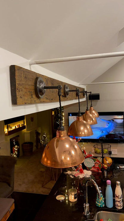 Multi Bulb Wooden Wall Light | Rustic Kitchen, Dining & Feature Lighting UK