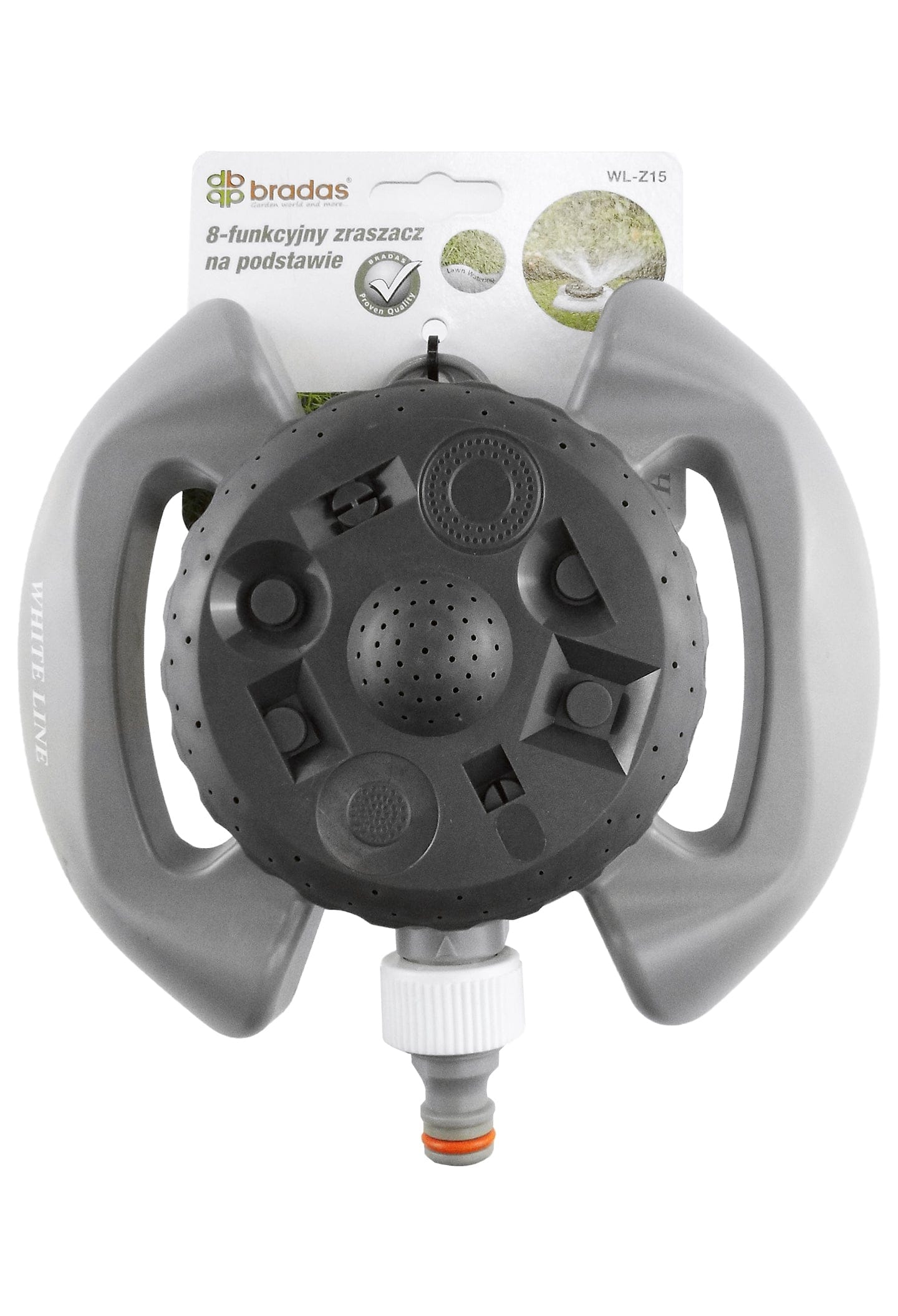 8-Pattern Static Lawn Sprinkler White Line - Best4Trade-Retail Garden watering