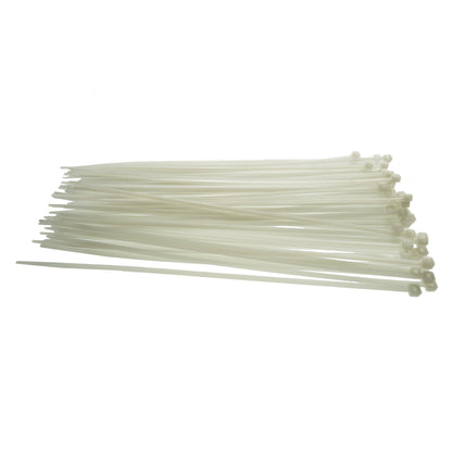 100 Cable Ties (2.5mm x 200mm) Neutral - Best4Trade-Retail Cable ties