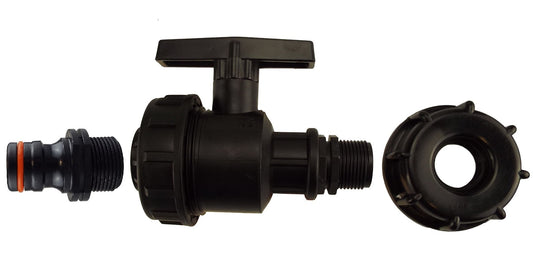 IBC 2” S60X6 Cap with Large Plastic Valve and Male Quick Connector - Best4Trade-Retail