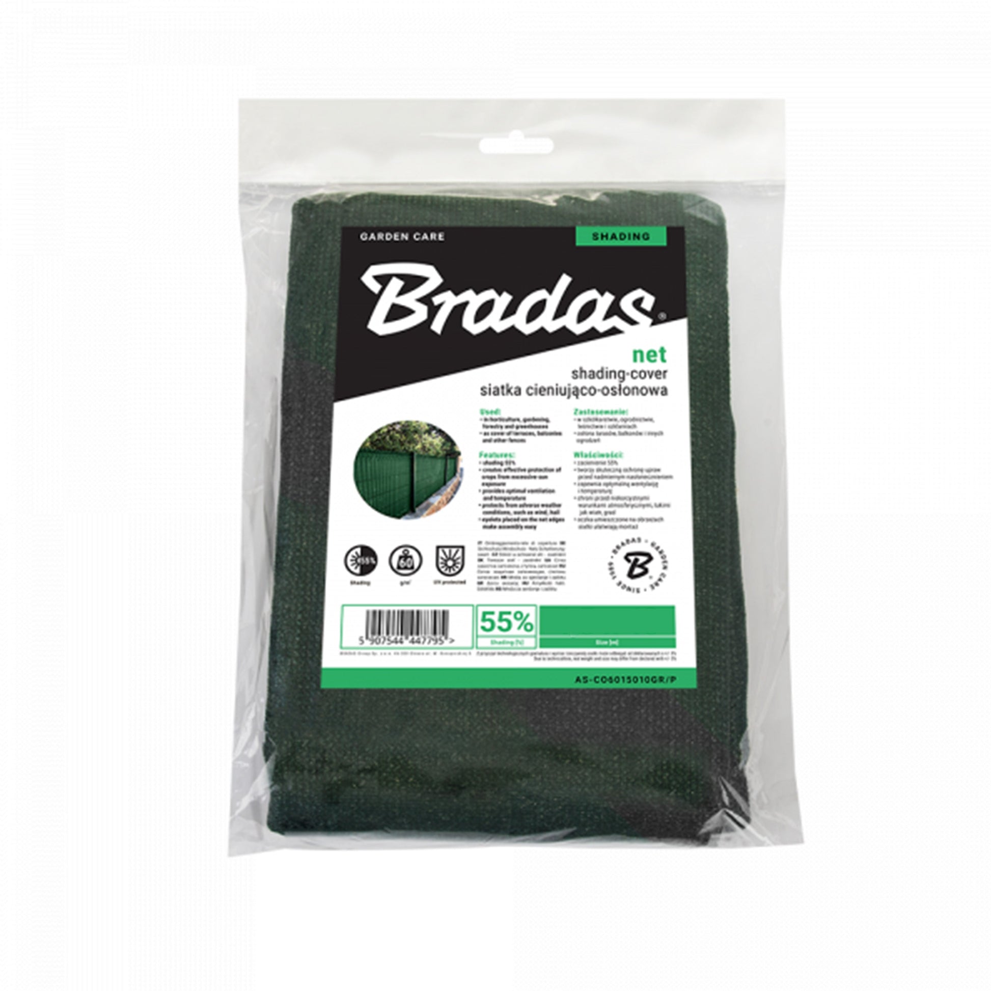 Garden Shade Net 55% 60g Green 1.2m x 10m - Best4Trade-Retail Garden tools & Accesories
