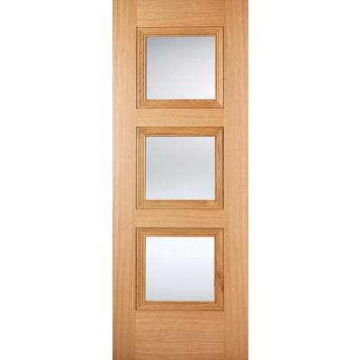 Oak Amsterdam 3 Light Panel Pre-Finished Internal Door - 1981mm x 686mm - LPD Doors