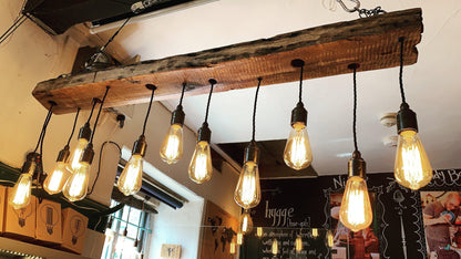 Oak Beam Chandelier | Made to Measure Kitchen Island & Dining Lighting UK