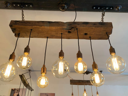 Oak Beam Chandelier | Made to Measure Kitchen Island & Dining Lighting UK