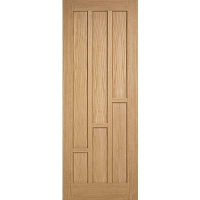Oak Coventry 6 Vertical Panel Pre-Finished Internal Door - 1981mm x 610mm - LPD Doors