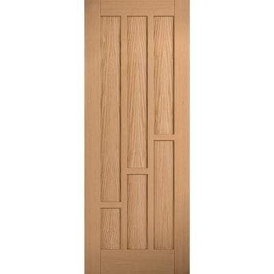 Oak Coventry 6 Vertical Panel Un-Finished Internal Door - 2032mm x 813mm - LPD Doors