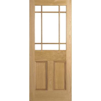 Oak Downham 9 Unglazed Light Panels Un-Finished Internal Door - 1981mm x 686mm - LPD Doors