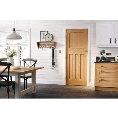 Oak DX 30's Style Un-Finished Internal Door - 1981mm x 762mm - LPD Doors