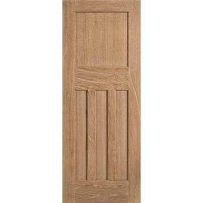 Oak DX 30's Style Un-Finished Internal Door - 1981mm x 762mm - LPD Doors