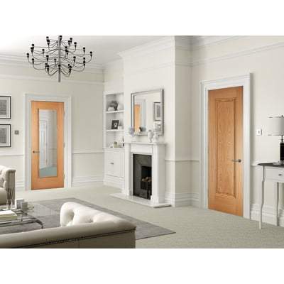Oak Eindhoven Pre-Finished Glazed Internal Door - 1981mm x 838mm - LPD Doors