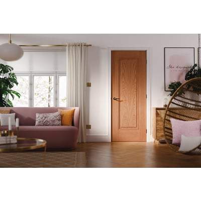 Oak Eindhoven 1 Panel Pre-Finished Internal Door - 1981mm x 686mm - LPD Doors