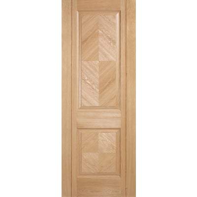 Oak Madrid 2 Panel Pre-Finished Internal Door - 1981mm x 610mm - LPD Doors