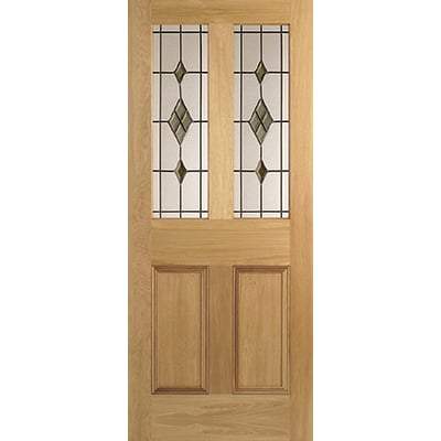 Oak Malton Smoked ABE Lead Glass Pack - 875mm x 255mm - LPD Doors