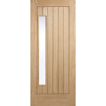 Load image into Gallery viewer, Newbury Oak Unfinished External Door w/ 1 Frosted Double Glazed Light Panel - All Sizes - LPD Doors Doors
