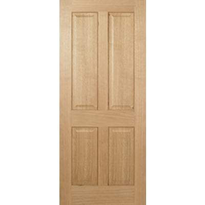 Oak Regency 4 Panel Un-Finished Internal Fire Door FD30 - 1981mm x 838mm - LPD Doors