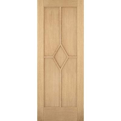 Oak Reims 5 Panel (Diamond) Pre-Finished Internal Fire Door FD30 - 1981mm x 762mm - LPD Doors