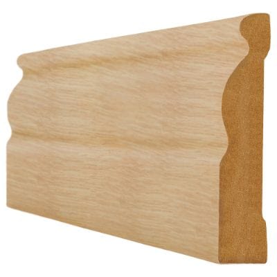 Oak Veneered Ogee Skirting - 3000mm x 95mm - LPD Doors
