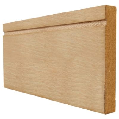Oak Veneered Single Groove Skirting - 3000mm x 95mm - LPD Doors