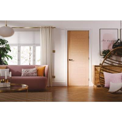Oak Vancouver 5 Panel Pre-Finished Solid Internal Fire Door FD30 - 2040mm x 626mm - LPD Doors