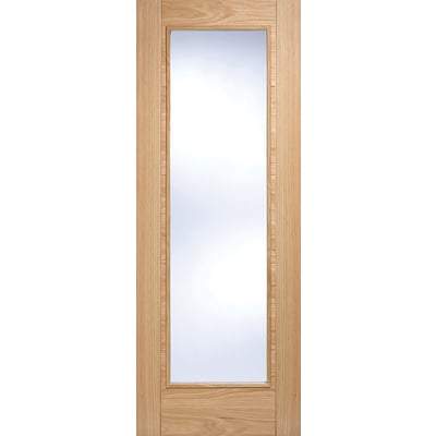 Oak Vancouver 1 Light Panel Pre-Finished Internal Door - 2040mm x 926mm - LPD Doors