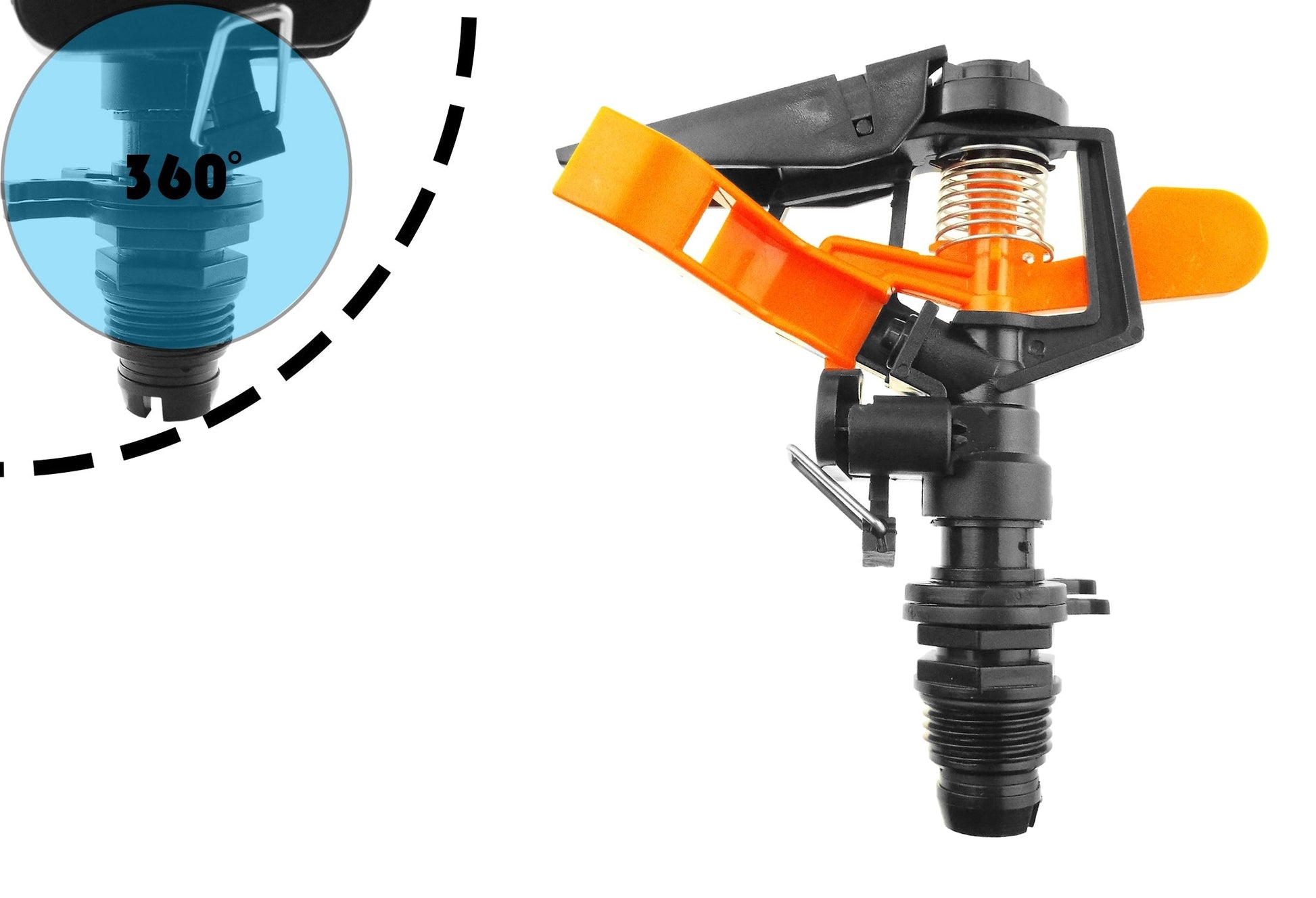 Pulsating Sprinkler on Spike - Adjustable Eco Line - Best4Trade-Retail Garden watering