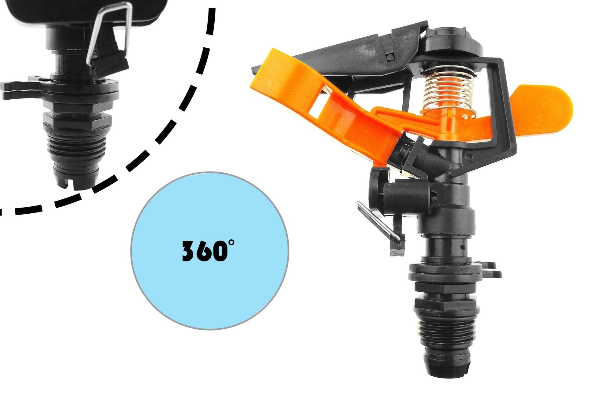 Pulsating Sprinkler on Spike - Adjustable Eco Line - Best4Trade-Retail Garden watering