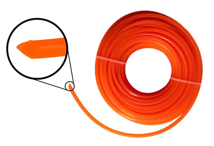 Strimmer Line Orange Square 2mm x 15m - Best4Trade-Retail Garden tools & Accesories