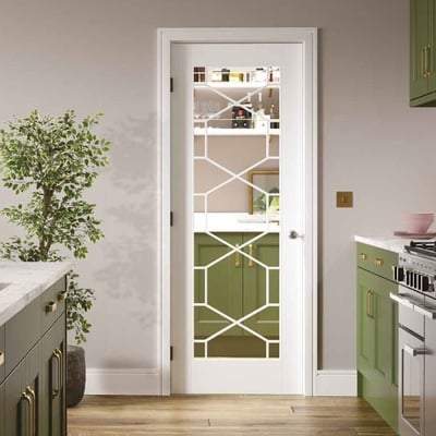 Orly White Primed Glazed Light Panels Interior Door - 1981mm x 686mm - LPD Doors