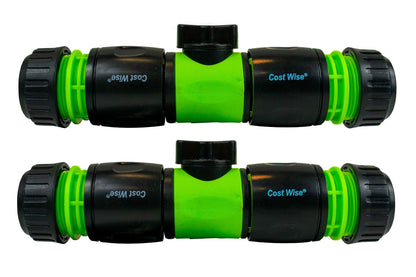 Cost Wise Snap On Male-Male In Line Valve Kit Black/Green - Best4Trade-Retail Garden watering