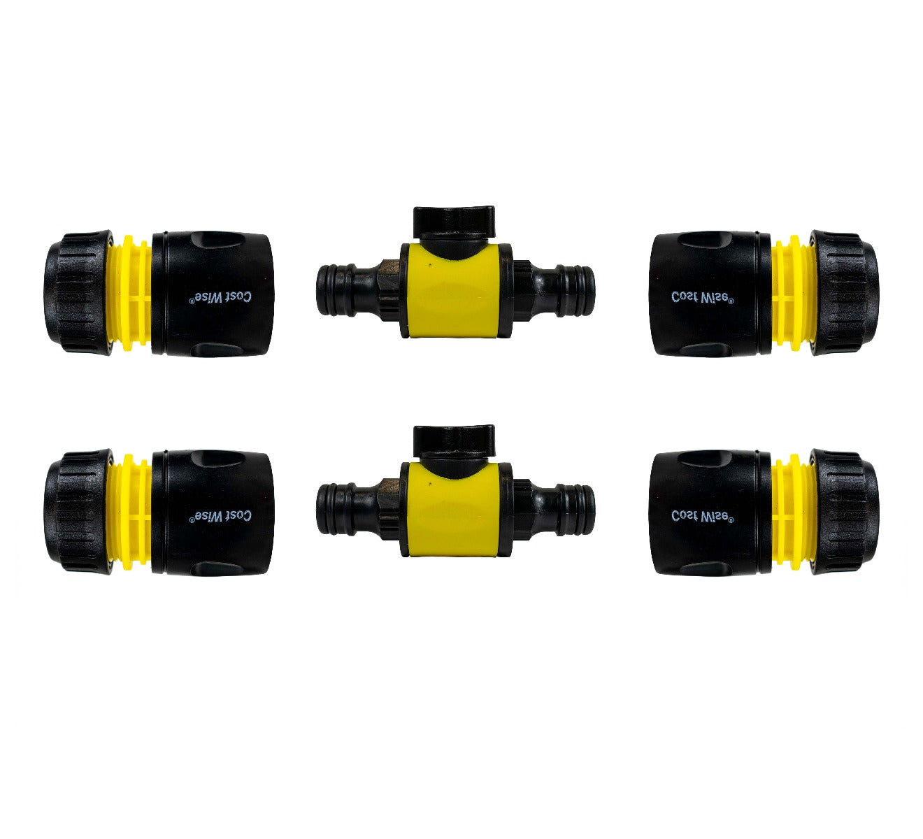 Cost Wise Snap On Male-Male In Line Valve Kit Yellow/Black - Best4Trade-Retail Garden watering