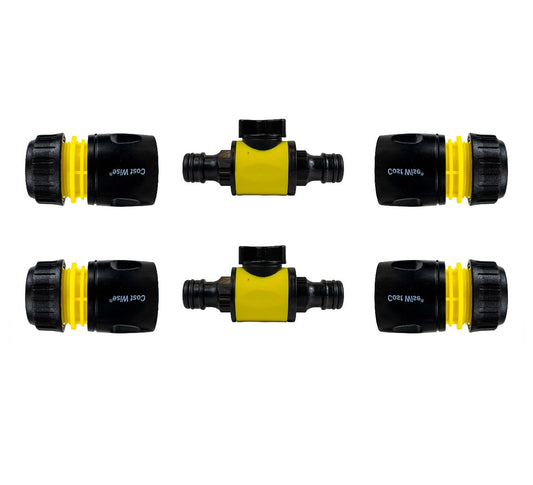 Cost Wise Snap On Male-Male In Line Valve Kit Yellow/Black - Best4Trade-Retail Garden watering