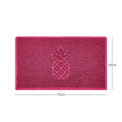 Embossed Pineapple Grey Spaghetti Door Mat