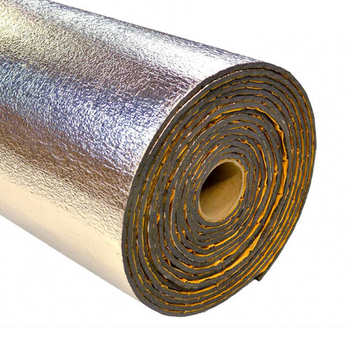 5m² Automotive Insulation Mat Foil Faced Self Adhesive Heat Reflector Foam, GlassMAT PE