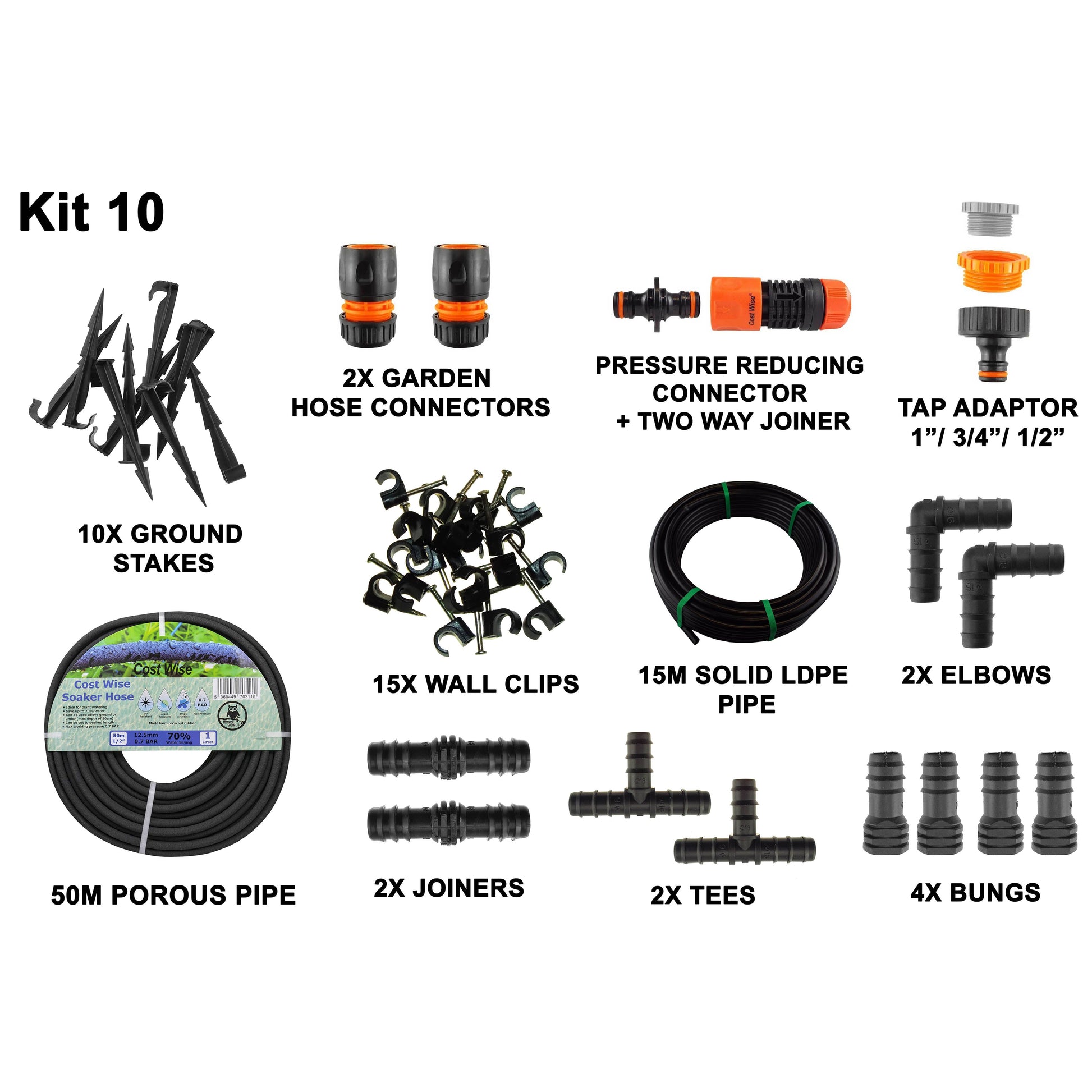 Porous Pipe Kit, POROUS-KIT10 - Best4Trade-Retail Garden watering