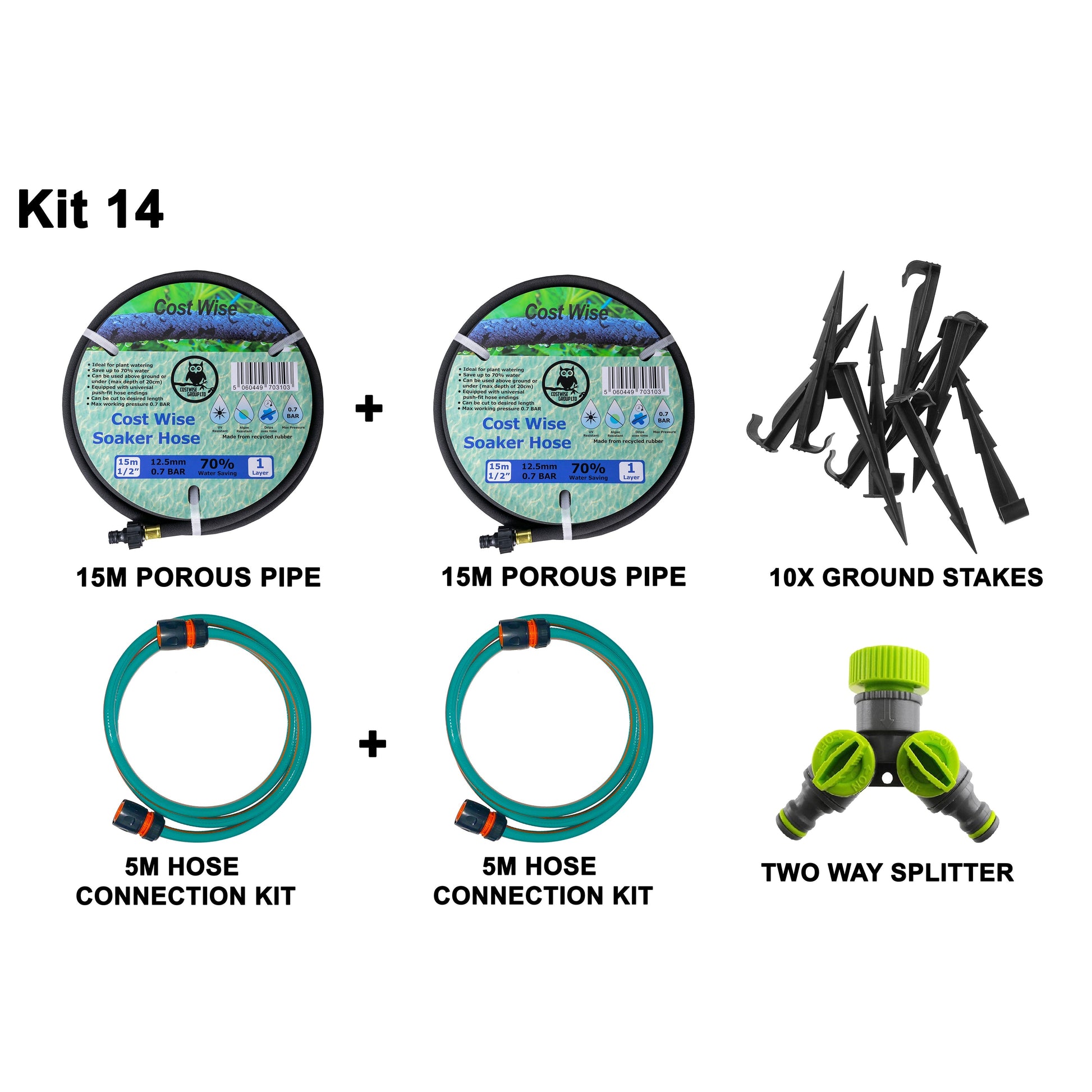 Porous Pipe Kit, POROUS-KIT14 - Best4Trade-Retail Garden watering
