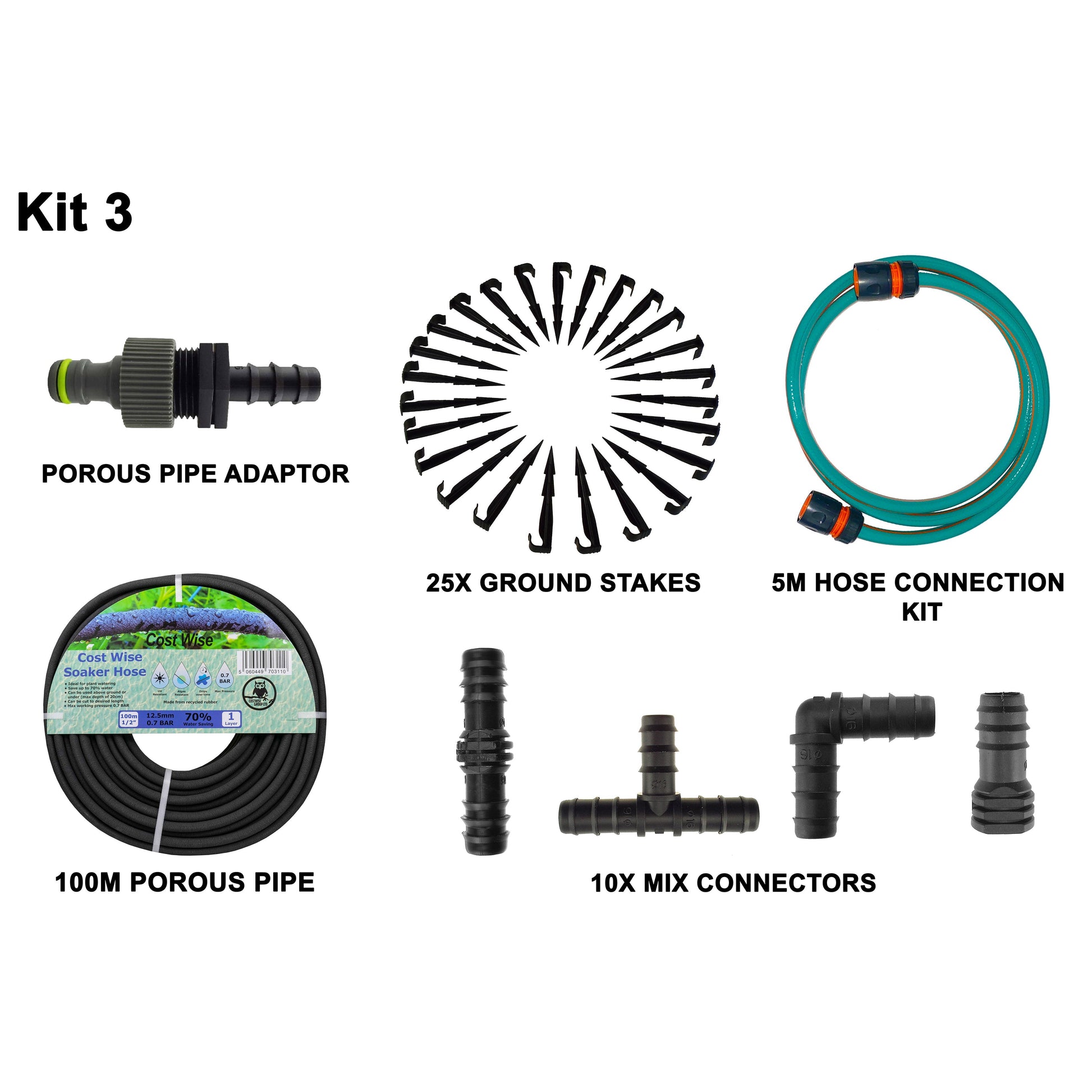 Porous Pipe Kit, POROUS-KIT3 - Best4Trade-Retail Garden watering
